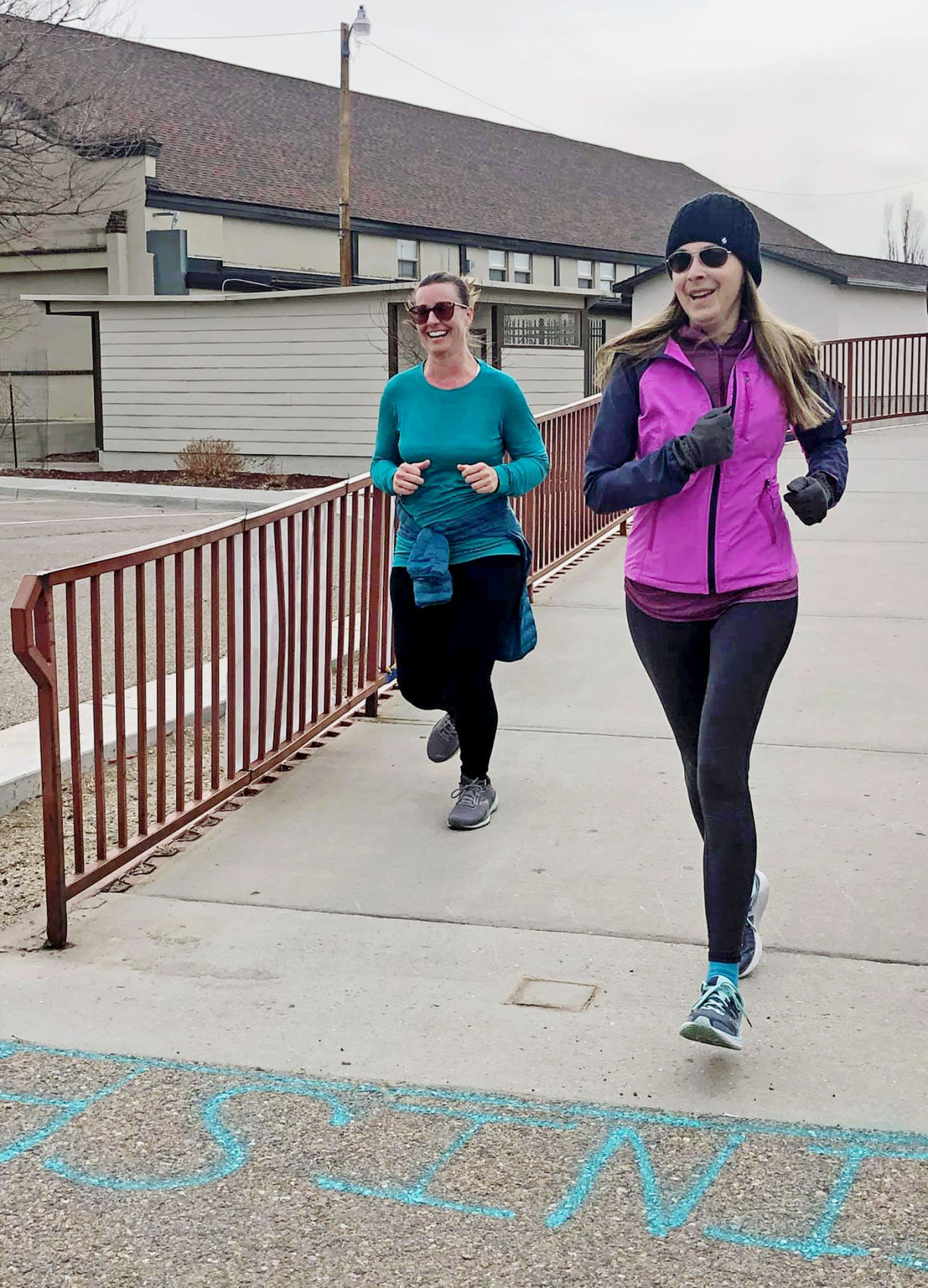 Finish line smiles